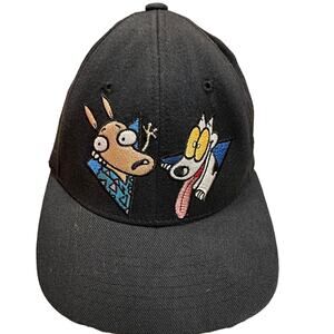Nickelodeon 2008 Rocko's Modern Life Black Hat/Cap Cotton Spandex OSFA